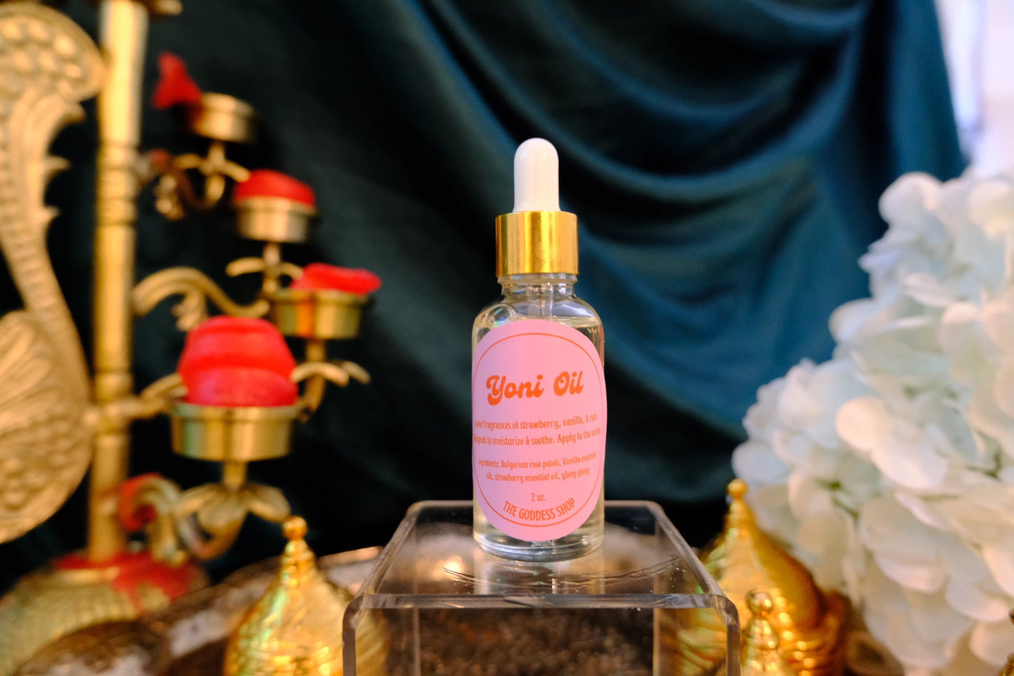 Rose Bud & Strawberry Yoni Oil for Dryness, Ingrown Hairs, & Odor