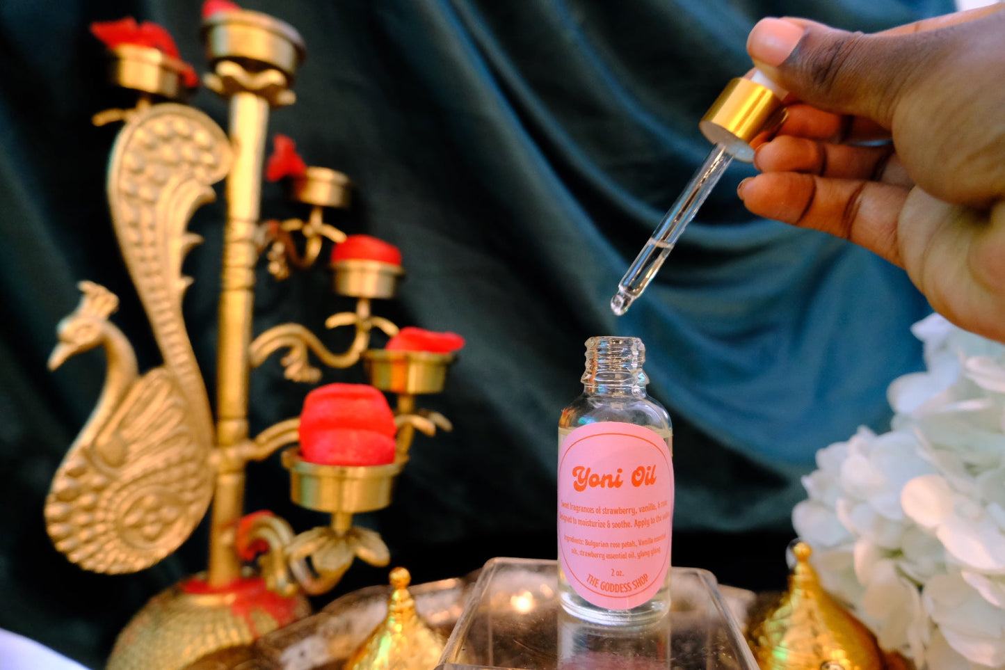 Rose Bud & Strawberry Yoni Oil for Dryness, Ingrown Hairs, & Odor